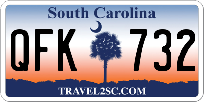 SC license plate QFK732