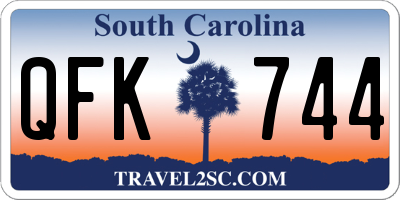 SC license plate QFK744