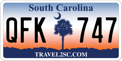 SC license plate QFK747