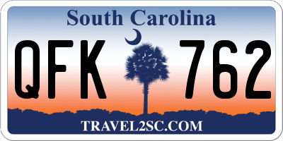SC license plate QFK762
