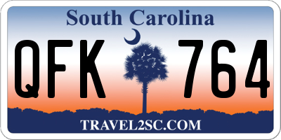 SC license plate QFK764