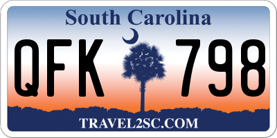 SC license plate QFK798