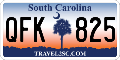 SC license plate QFK825