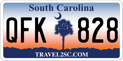 SC license plate QFK828