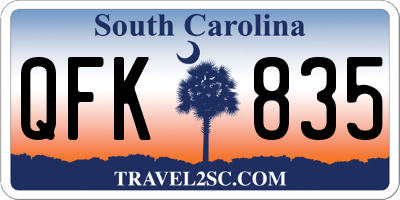SC license plate QFK835