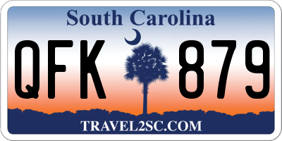 SC license plate QFK879