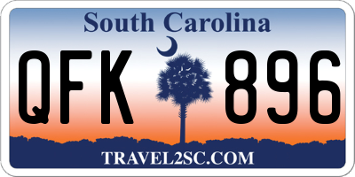 SC license plate QFK896