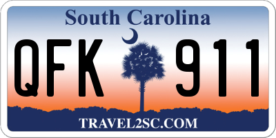 SC license plate QFK911
