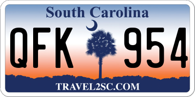SC license plate QFK954