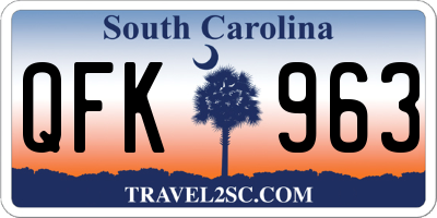 SC license plate QFK963