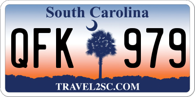 SC license plate QFK979