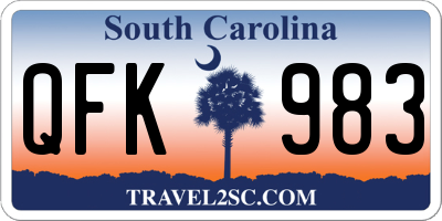 SC license plate QFK983
