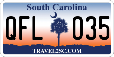SC license plate QFL035