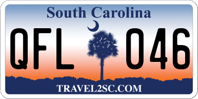 SC license plate QFL046