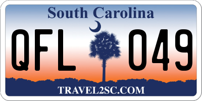 SC license plate QFL049