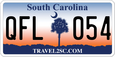 SC license plate QFL054