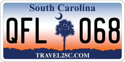 SC license plate QFL068