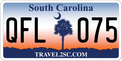 SC license plate QFL075