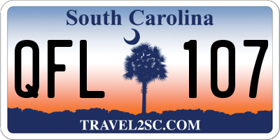 SC license plate QFL107