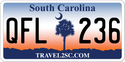 SC license plate QFL236