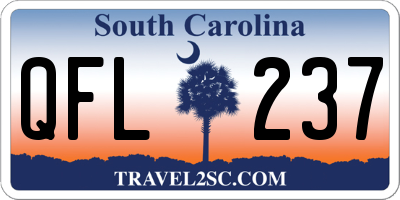 SC license plate QFL237