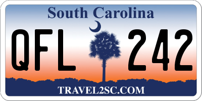 SC license plate QFL242