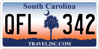 SC license plate QFL342