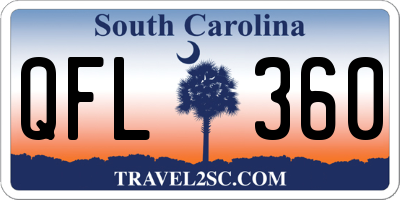 SC license plate QFL360