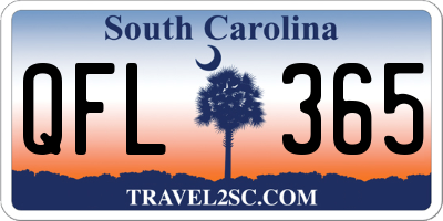SC license plate QFL365