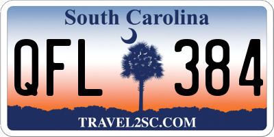 SC license plate QFL384
