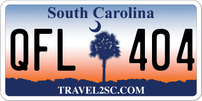 SC license plate QFL404