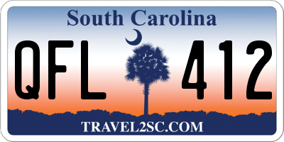 SC license plate QFL412