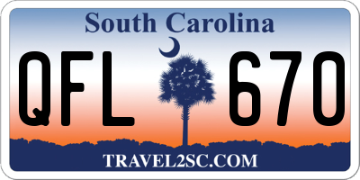 SC license plate QFL670