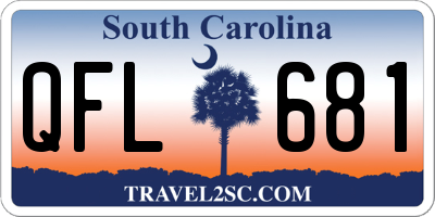 SC license plate QFL681