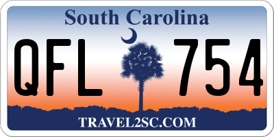 SC license plate QFL754