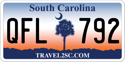SC license plate QFL792