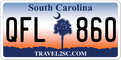 SC license plate QFL860