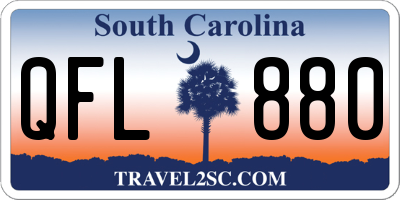 SC license plate QFL880