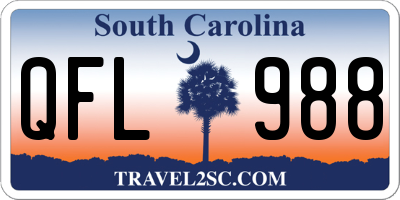 SC license plate QFL988