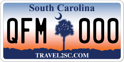 SC license plate QFM000