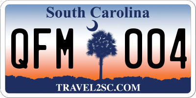 SC license plate QFM004