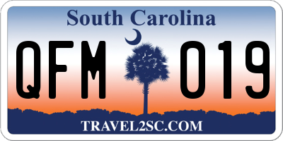 SC license plate QFM019