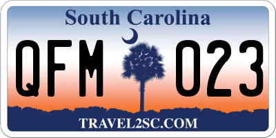 SC license plate QFM023