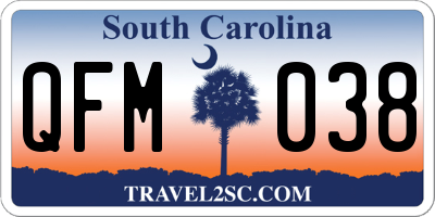 SC license plate QFM038
