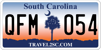 SC license plate QFM054