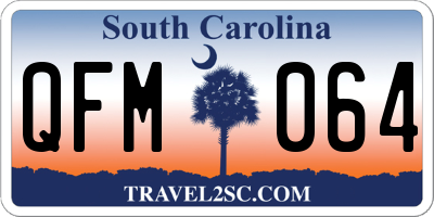 SC license plate QFM064