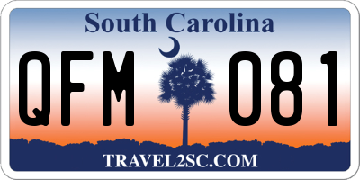 SC license plate QFM081