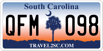 SC license plate QFM098
