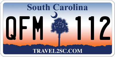 SC license plate QFM112