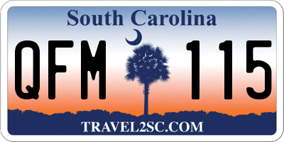 SC license plate QFM115